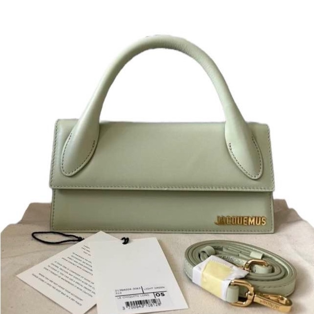 Jacquemus Mint Purse Gold Accent Lightly Worn W Dustbag